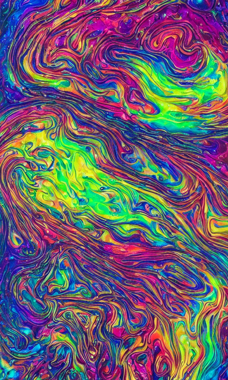 Image similar to ultra detailed acrylic pour fluid dynamics flow art painting of a iridescent amanita mushroom with a colorful swirl shimmering with pearlescence, acrylic marbling art of a toadstool by sam spratt, rhads, deviantart, psychedelic art, psychedelic, cosmic nebula, chromatic