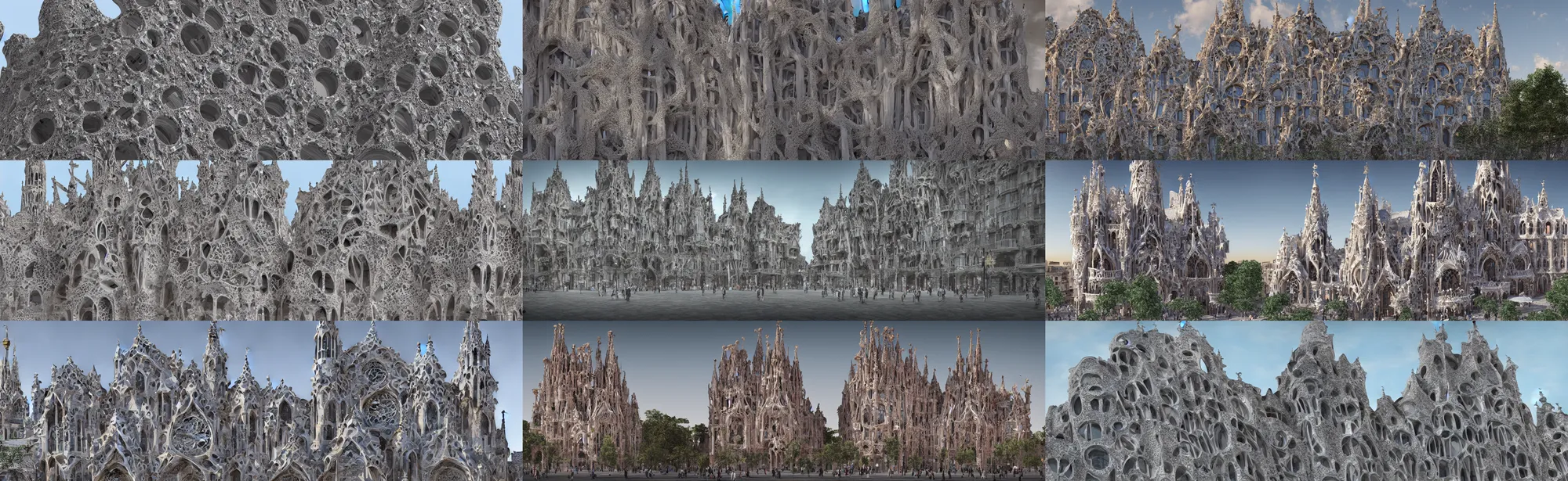 Prompt: architectural render by Antoni Gaudí, cinematic, 4K