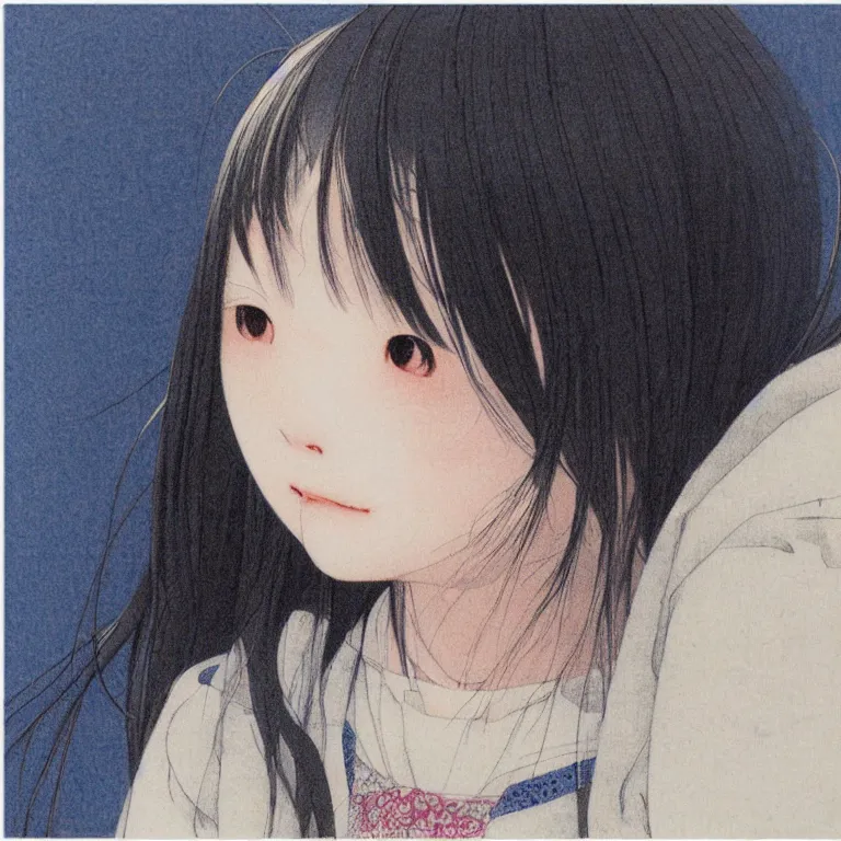 Image similar to young girl by chika umino, detailed