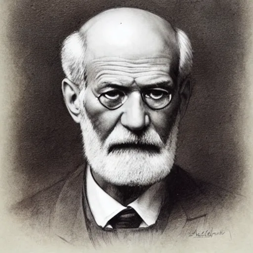 Image similar to sigmund freud, high resolution, high quality, by jean - baptiste monge