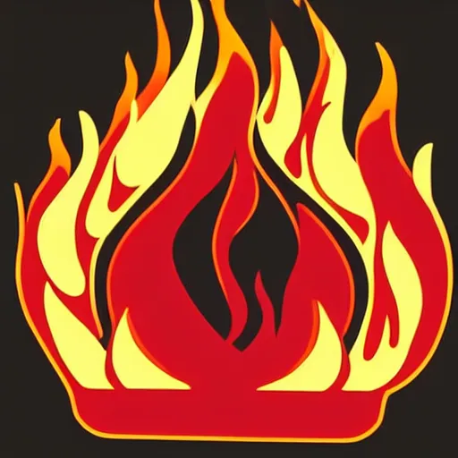 Prompt: a photo of a retro 1 9 7 0 s minimalistic clean fire flames warning enamel pin, studio lighting, behance