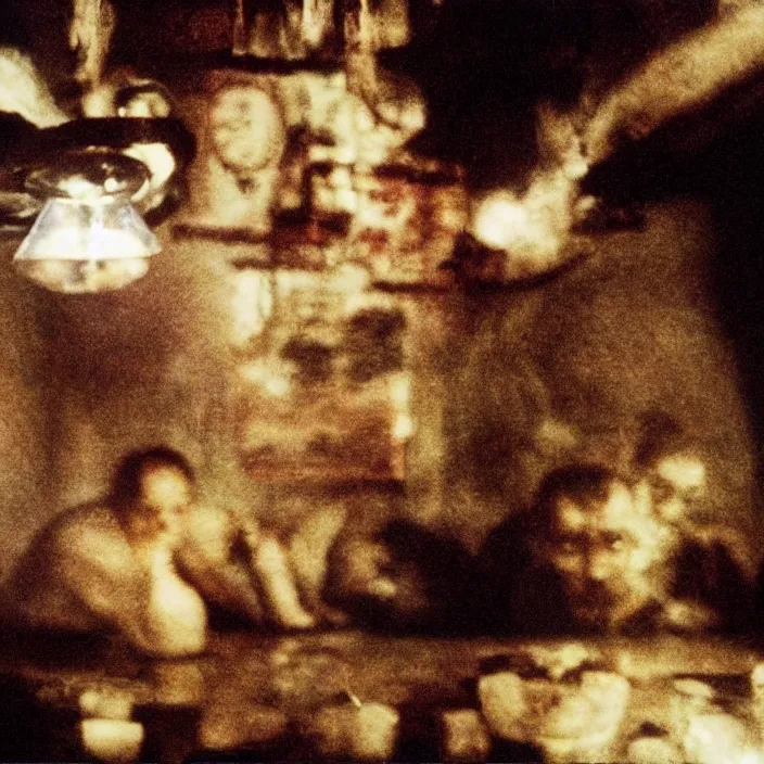 Image similar to a polaroid still from a scene from a feature film by wong kar - wai, alejandro jodorowsky, roger ballen and david fincher : : pagan occultism, magick ritual : : close - up shot, exquisite lighting setup : : anamorphic lens, kodakchrome : : 8 k