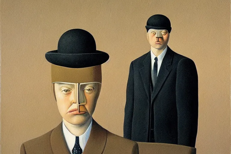 Image similar to Painting by Rene Magritte, Extremely Highly detailed, Occult, funny, humorous, humor, hilarious, funny, entertaining, magical, trending on artstation HQ, closeup, D&D, intricate, elegant, highly detailed, digital painting, artstation, concept art, matte, sharp focus, illustration, surrealism