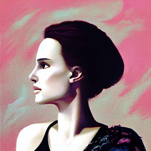 Image similar to “Natalie Portman, super detailed image, Ichiro Tsuruta”