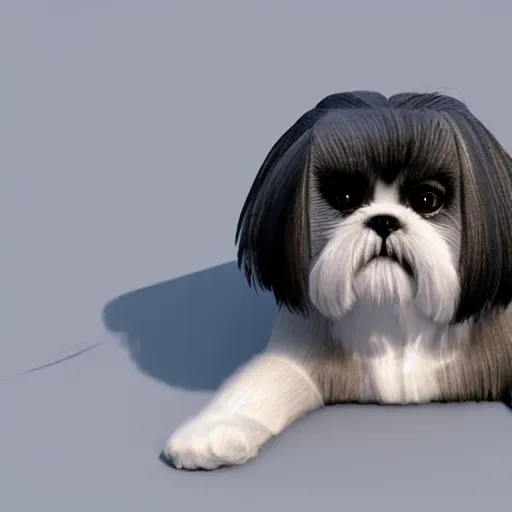 Image similar to Shih Tzu, Realistic Shadows, Path Tracing, Light Tracing