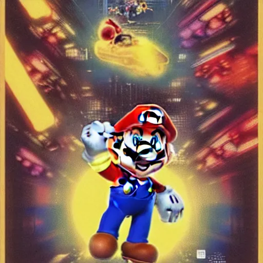 Image similar to Super Mario as blade runner 1992 movie poster