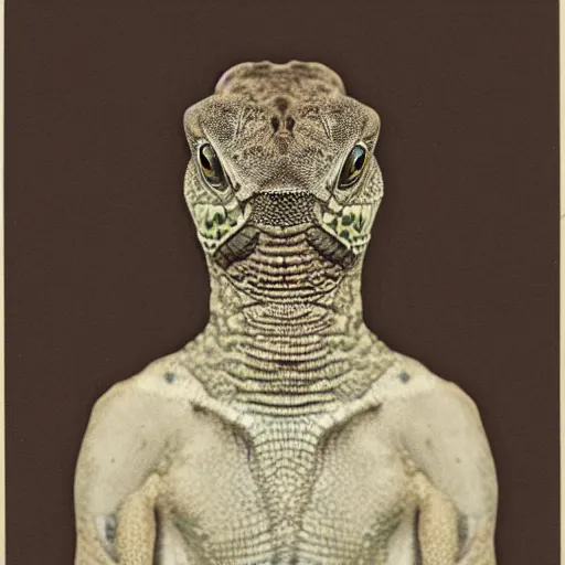 Prompt: portrait of jordan petersen as a lizard