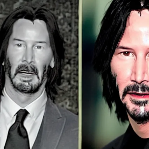 Image similar to Keanu Reeves as Batman unmasked