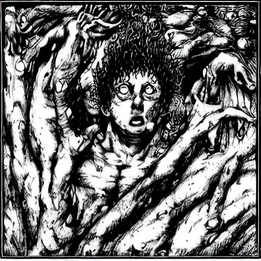 Prompt: “ kentaro miura ” “ pushead ” sistine chapel horror shape diablo canyon chernobyl heaven 1 0 2 4 x 1 0 2 4