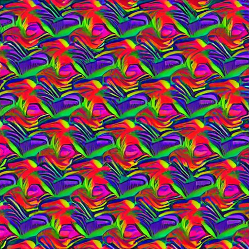 Image similar to thom yorke's head repeating, wallpaper pattern, neon colors, mod, pop art