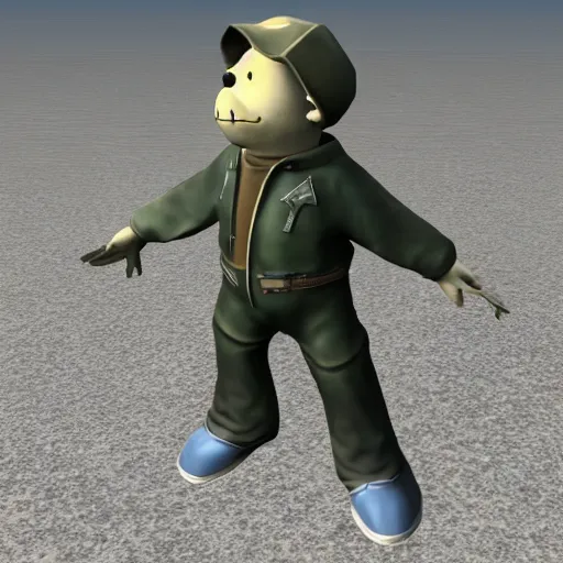 Prompt: 3 d toy of benny from fallout : nw