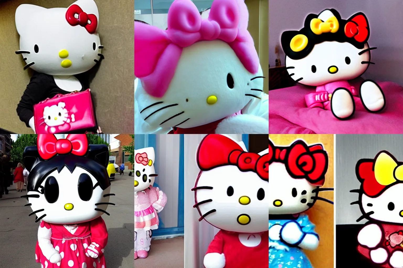 Prompt: photo of hello kitty as a real person