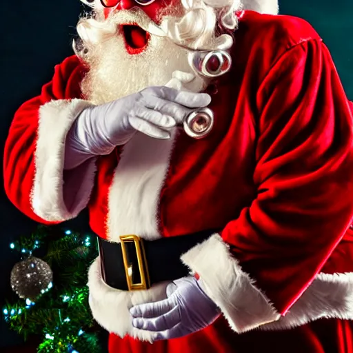 Image similar to santa screaming