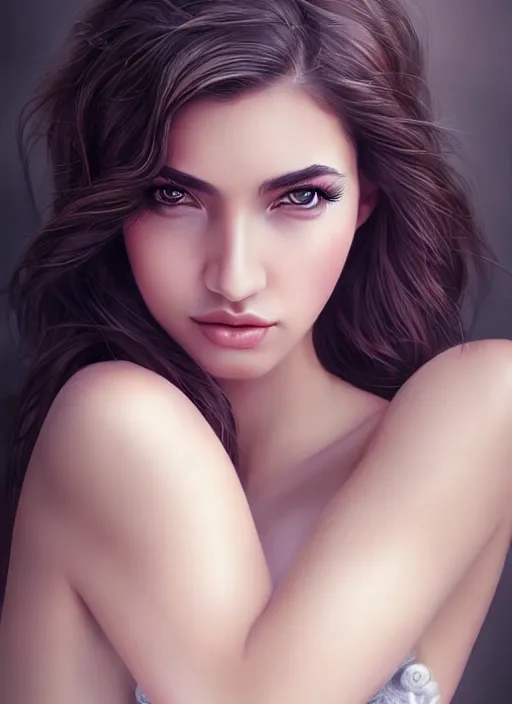 Image similar to a gorgeous greek female photo, professionally retouched, soft lighting, realistic, smooth face, full body shot, torso, dress, perfect eyes, sharp focus on eyes, 8 k, high definition, insanely detailed, intricate, elegant, art by artgerm and jason chan