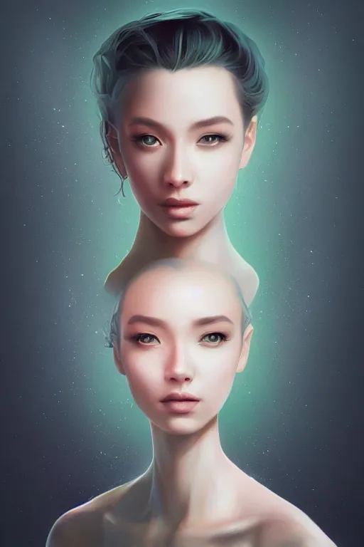 Image similar to The most elegant person in the world, digital art by Artgerm and beeple and WLOP
