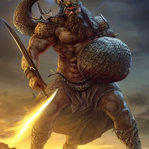 Prompt: a viking barbarian fighting a giant dragon, artstation hall of fame gallery, editors choice, #1 digital painting of all time, most beautiful image ever created, emotionally evocative, greatest art ever made, lifetime achievement magnum opus masterpiece, the most amazing breathtaking image with the deepest message ever painted, a thing of beauty beyond imagination or words