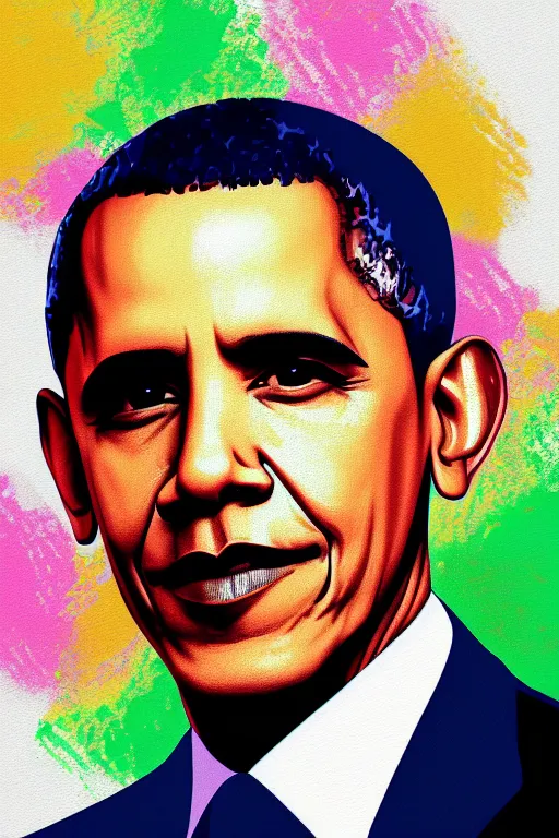 Image similar to Portrait of Obama in WPAP style