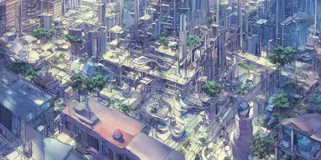 Image similar to water city, art by makoto shinkai and alan bean, yukito kishiro