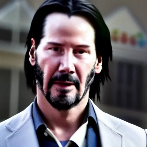 Image similar to Keanu reeves as a zombie 4K detail