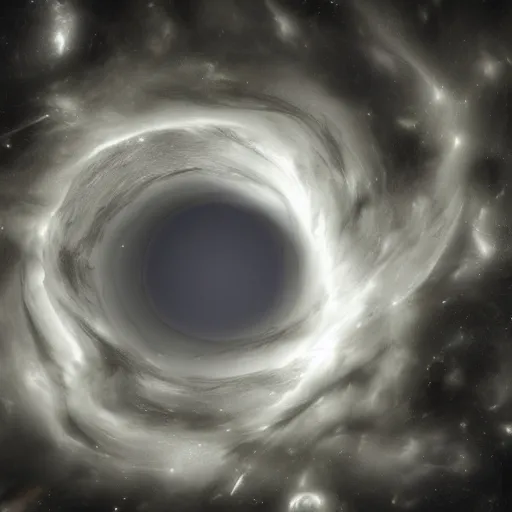 Prompt: “ sky full of black holes, ultra realistic, widescreen, 4 k, wallpaper ”