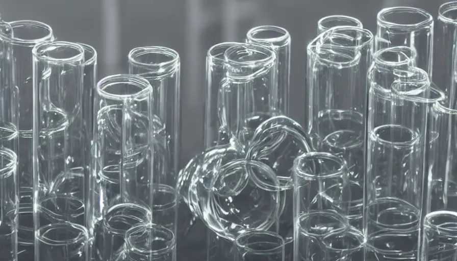 Prompt: glass tubes of a chemical weapon