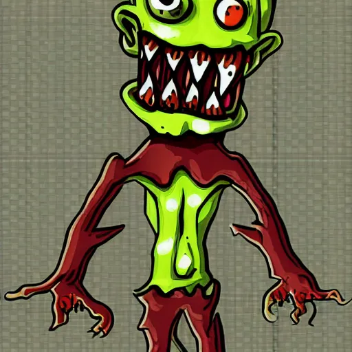 Prompt: zombie, a video game sprite, hd, high resolution, stylized game art