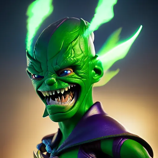 Image similar to clash royale green goblin, by tom bagshaw and ilya kuvshinov, rtx rendering, octane render 1 2 8 k, maya, extreme high intricate details by wlop, digital anime art by ross tran, medium shot, composition by sana takeda, dramatic lighting by greg rutkowski