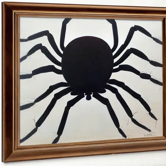 Prompt: oil painting huge spider in the steppe by georgia o'keeffe