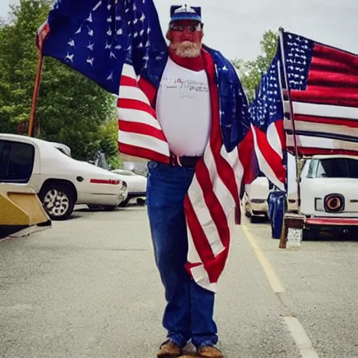 Image similar to photo of the most american man ever