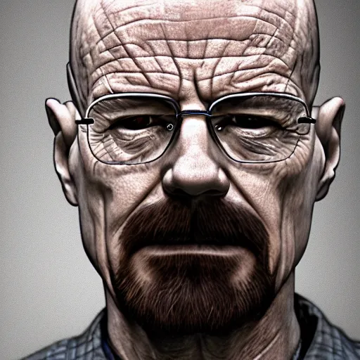 Image similar to walter white mugshot, high detail, 8 k