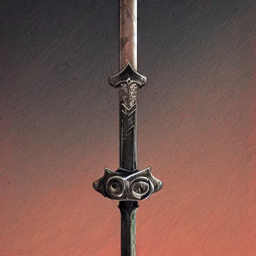 Prompt: a sword in the style of grzegorz rutkowski