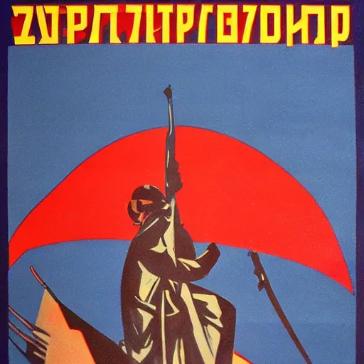 Image similar to soviet era propaganda poster