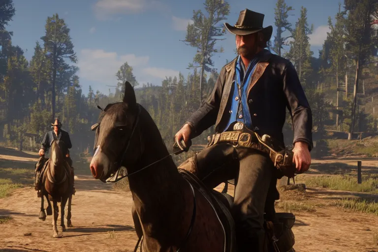 Image similar to red dead redemption 2, high detailed, 4 k, screenshot