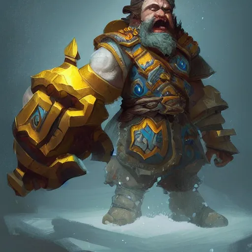 Image similar to a dwarf warrior, yellow theme, bright art masterpiece artstation. 8 k, sharp high quality artwork in style of jose daniel cabrera pena and greg rutkowski, concept art by tooth wu, blizzard warcraft artwork, hearthstone card game artwork, boar rider