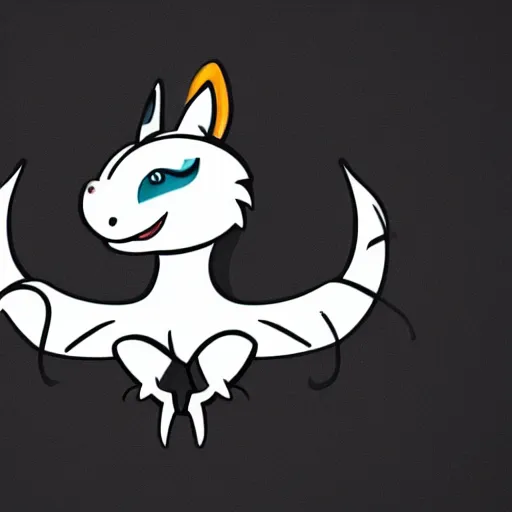 Image similar to an image on a white background of a very cute small dragon with well-designed head, logo, ink