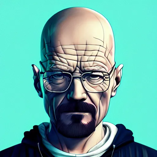 Image similar to a portrait of walter white, art by lois van baarle and loish and ross tran and rossdraws and sam yang and samdoesarts and artgerm and saruei and disney, digital art, highly detailed, intricate, sharp focus, trending on artstation hq, deviantart, unreal engine 5, 4 k uhd image