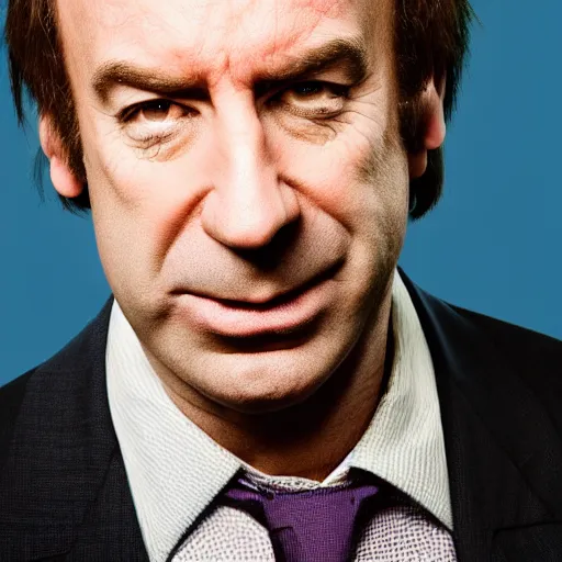 Image similar to close-up photo of Saul Goodman drunk in a disco