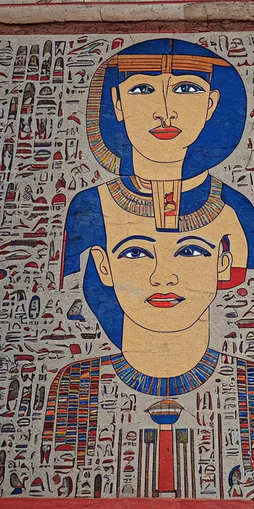 Prompt: egyptian mural of elon musk with ancient car