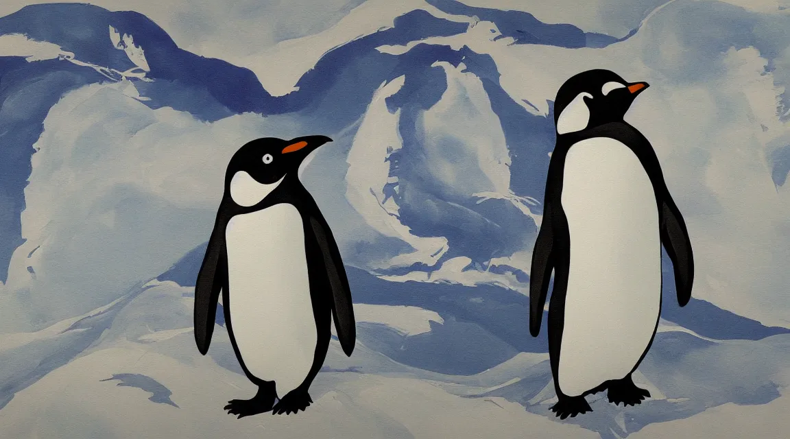 Image similar to Linux Tux penguin wallpaper painted by Rubens