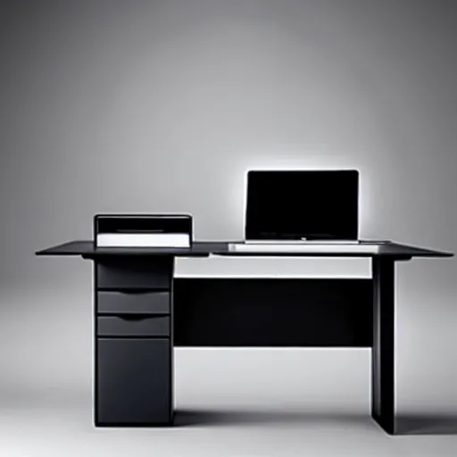 Prompt: a desk designed together by Hugo Boss