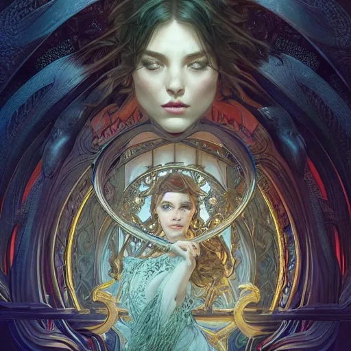 Image similar to a strange harp, d & d, fantasy, intricate, elegant, symmetrical face, highly detailed, digital painting, artstation, concept art, smooth, sharp focus, illustration, art by artgerm and greg rutkowski and alphonse mucha