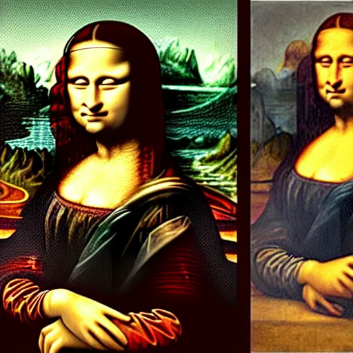 Image similar to If the Mona Lisa depicted a male