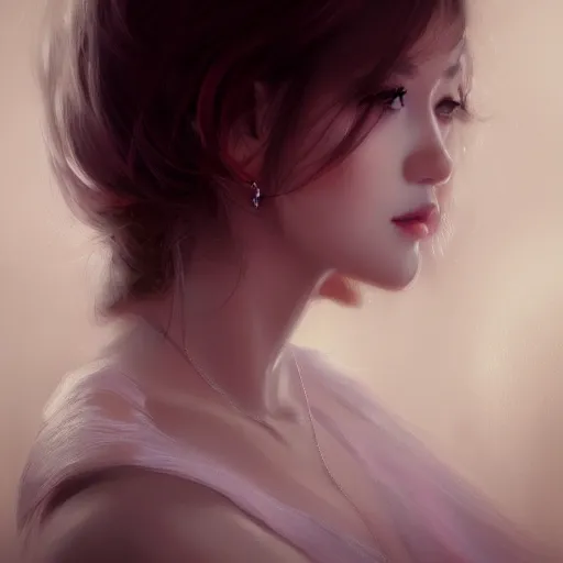 Prompt: a beautiful and elegant girl by wlop, dream, magical, closeup headshot, 8 k, high detailed, ultra - realistic painting, trending on artstation.