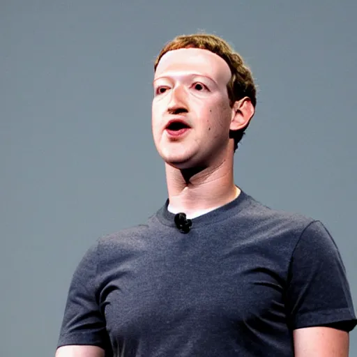 Image similar to mark zuckerberg's head on an apatosaurus body