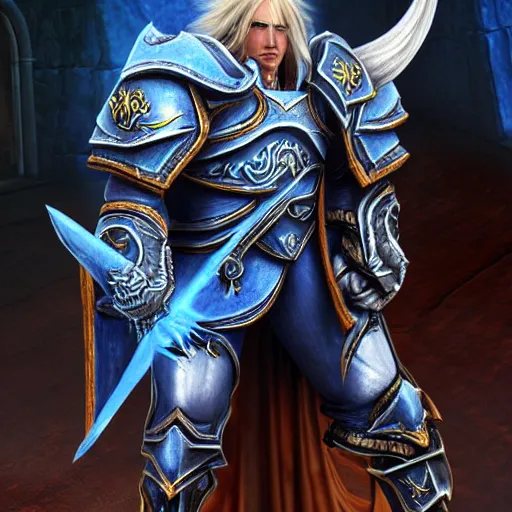 Image similar to Arthas from Warcraft III