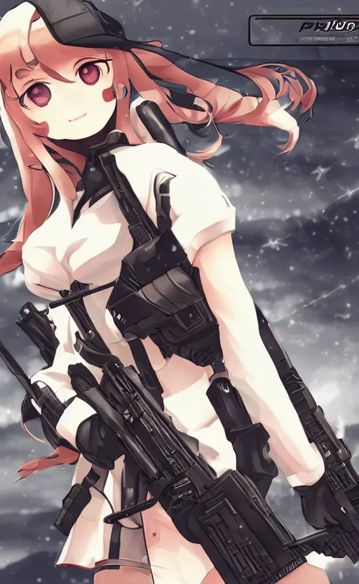 Image similar to girl, trading card front art, without weapons, girls frontline game, matte, illustration, by shibafu