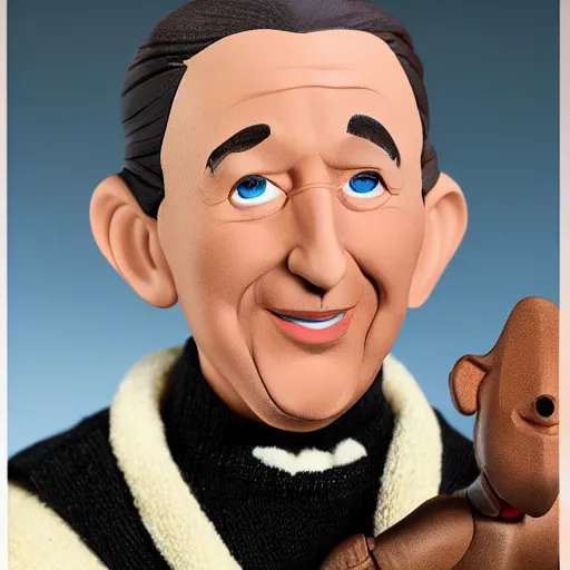 Image similar to walt disney action figure, well lit, studio light, painted action figure