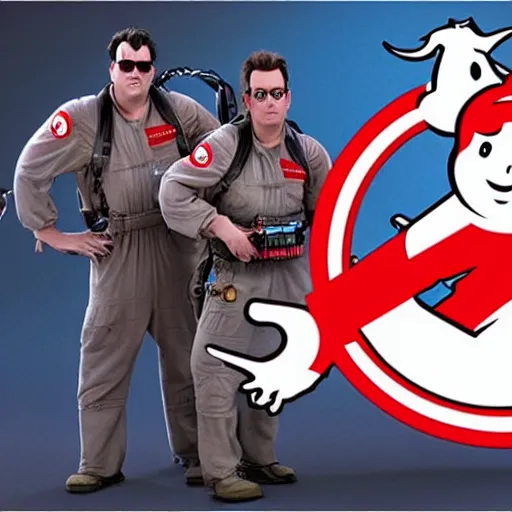 Image similar to ghostbusters as ultra detailed cyborgs