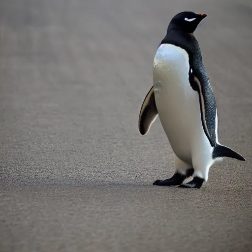 Prompt: penguin riding a bicycle