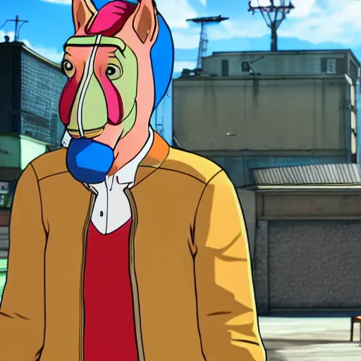 Prompt: bojack horseman in tekken 7, gameplay, fighting game,